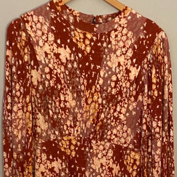 Free People Womens Heartbeats Printed Bohemian Mini Casual Dress Size S - Picture 5 of 7